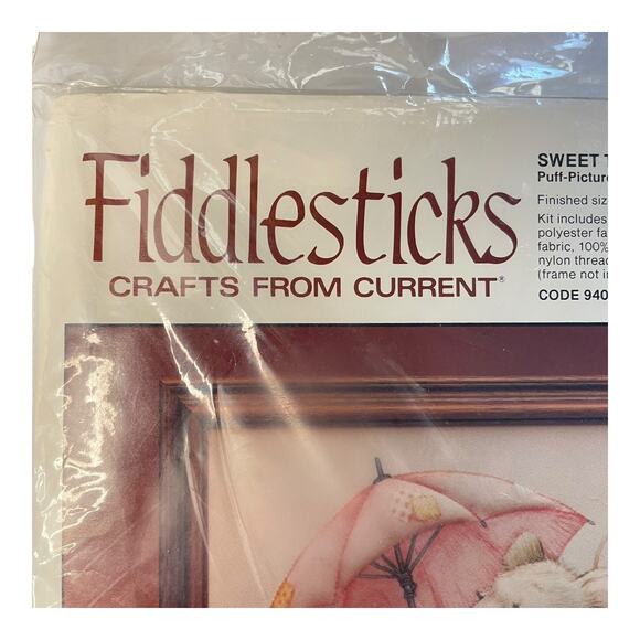 Vintage Fiddlesticks Crafts 1982 “Sweet Treat” Puff-Picture Sewing Kit #9400-7 - Picture 4 of 6